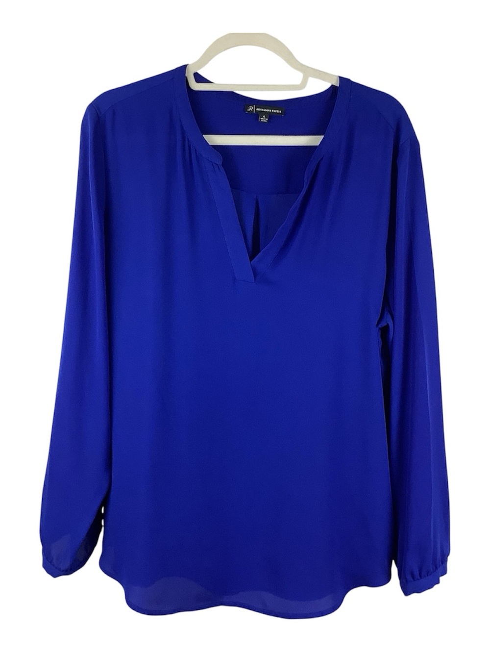 Adrianna Papell Blue Long Sleeve Blouse